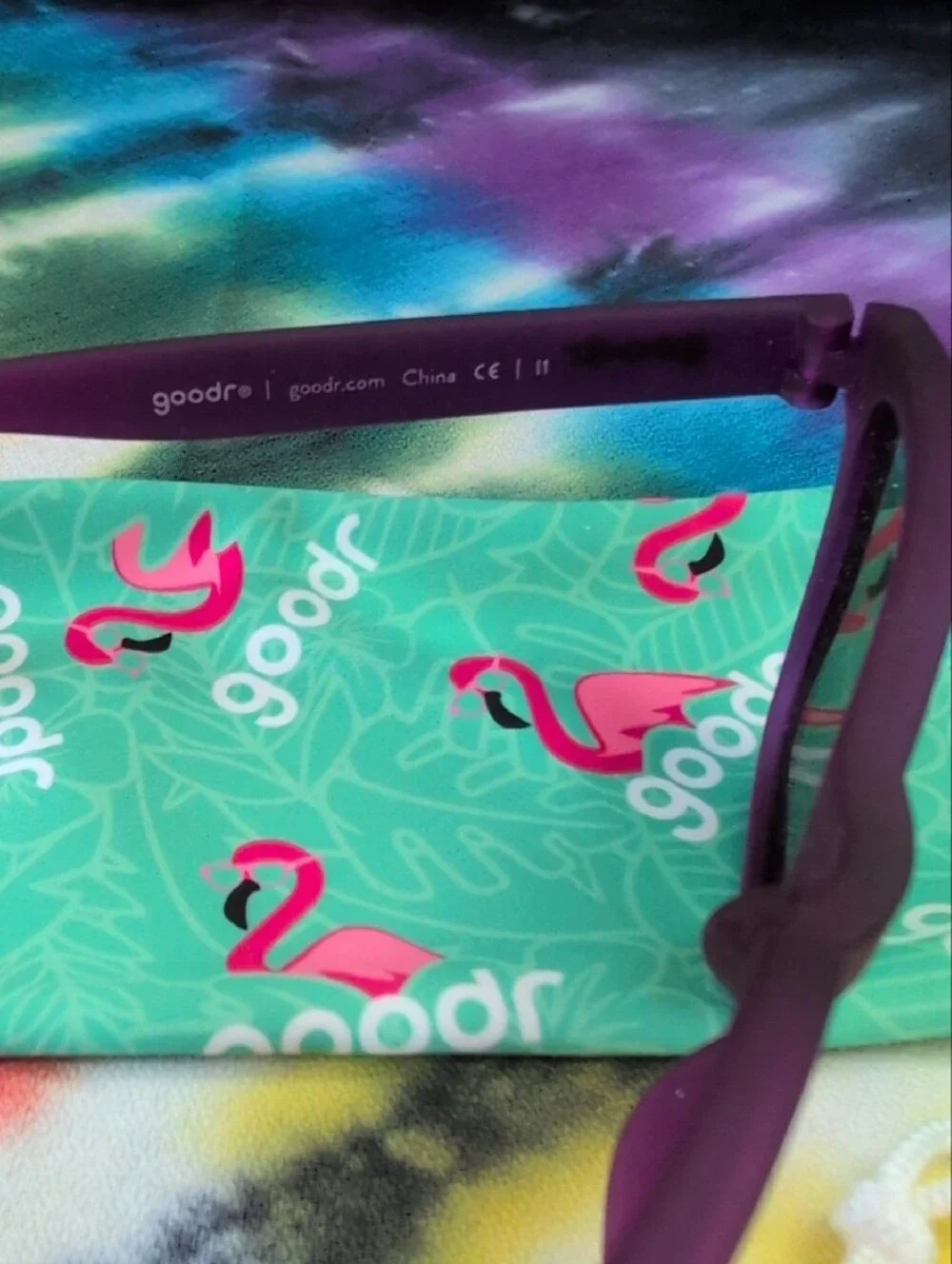 Purple Frame Sunglasses w Green Mirrored Lenses GARDENING WITH A KRAKEN